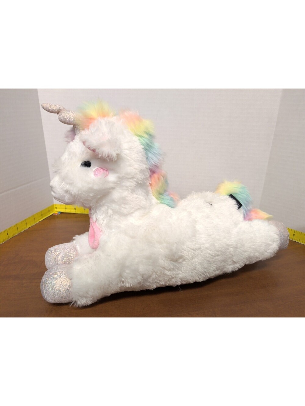 FAO Schwarz Unicorn Plush 15" LED Lights & Sound Rainbow Stuffed Animal